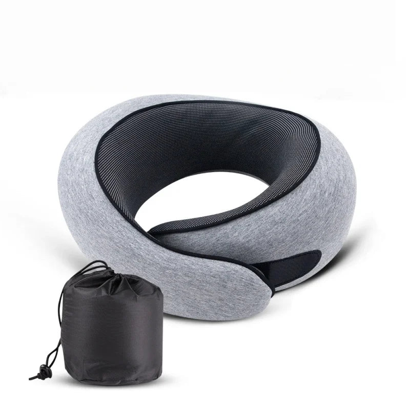 Memory Foam Travel Neck Pillow – Adjustable U-Shaped Support
