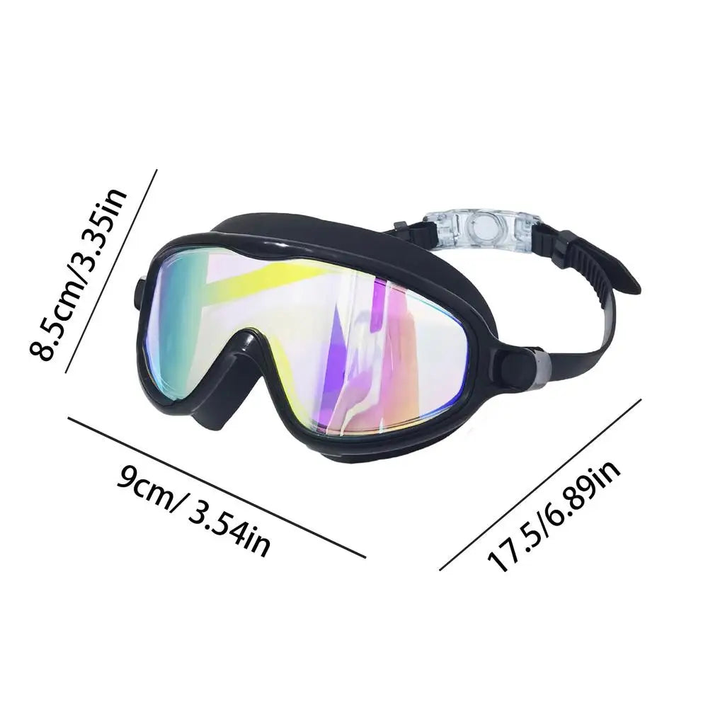Kids Anti-Fog Swim Goggles – Wide View Silicone Swimming Glasses