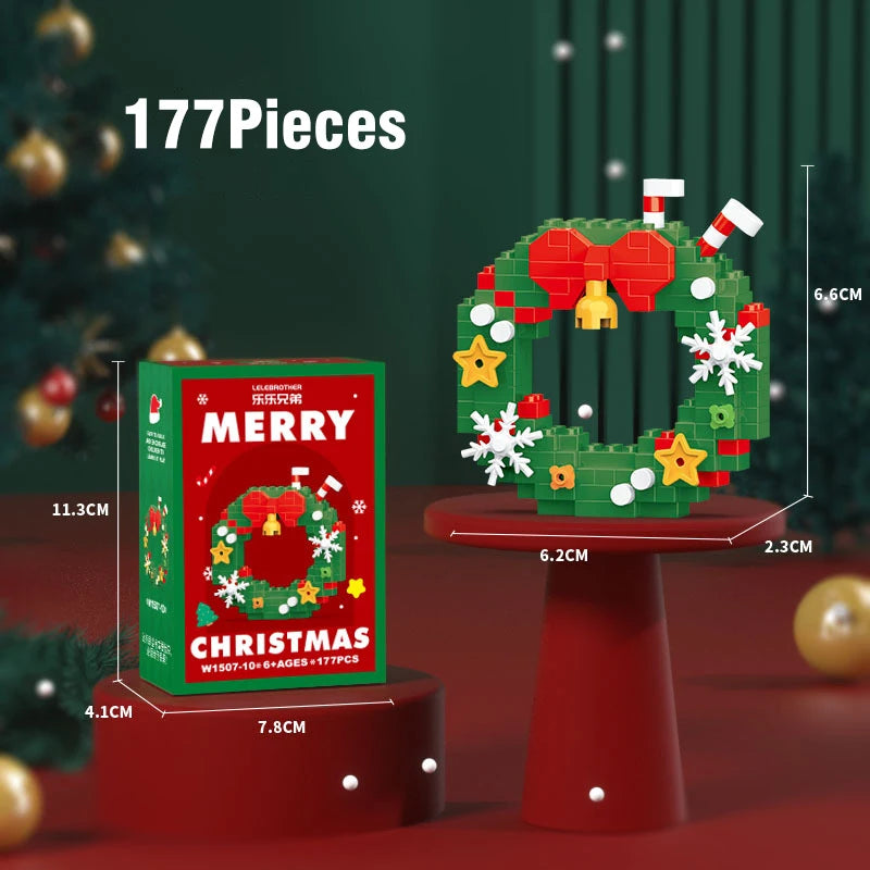 Christmas Micro Building Blocks – Santa & Reindeer DIY Decoration Toy