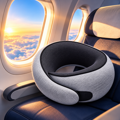 Memory Foam Travel Neck Pillow – Adjustable U-Shaped Support