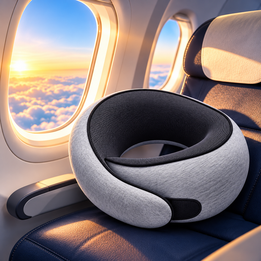Memory Foam Travel Neck Pillow – Adjustable U-Shaped Support