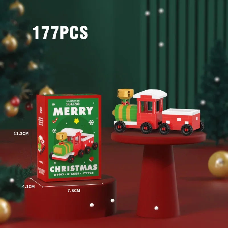 Christmas Micro Building Blocks – Santa & Reindeer DIY Decoration Toy