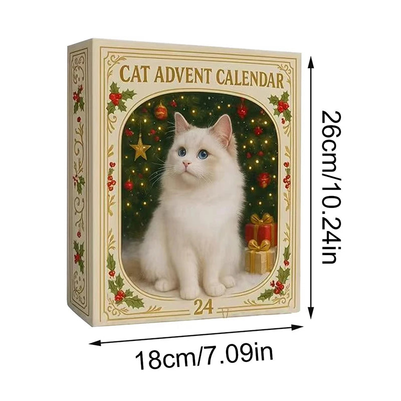 Cat Advent Calendar – 24 Acrylic Kitten Christmas Ornaments