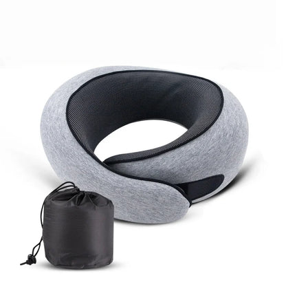 Memory Foam Travel Neck Pillow – Adjustable U-Shaped Support