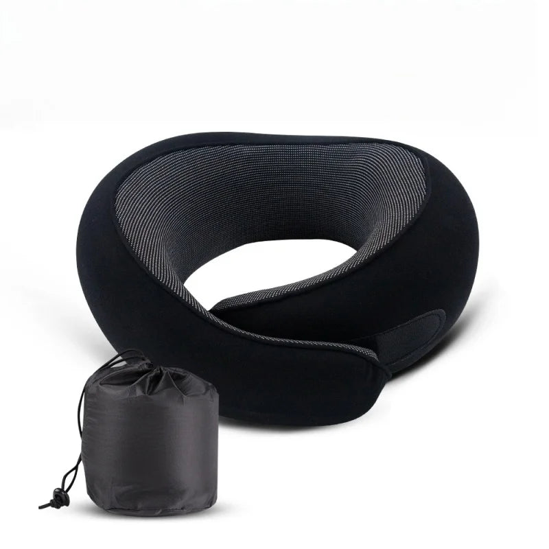 Memory Foam Travel Neck Pillow – Adjustable U-Shaped Support