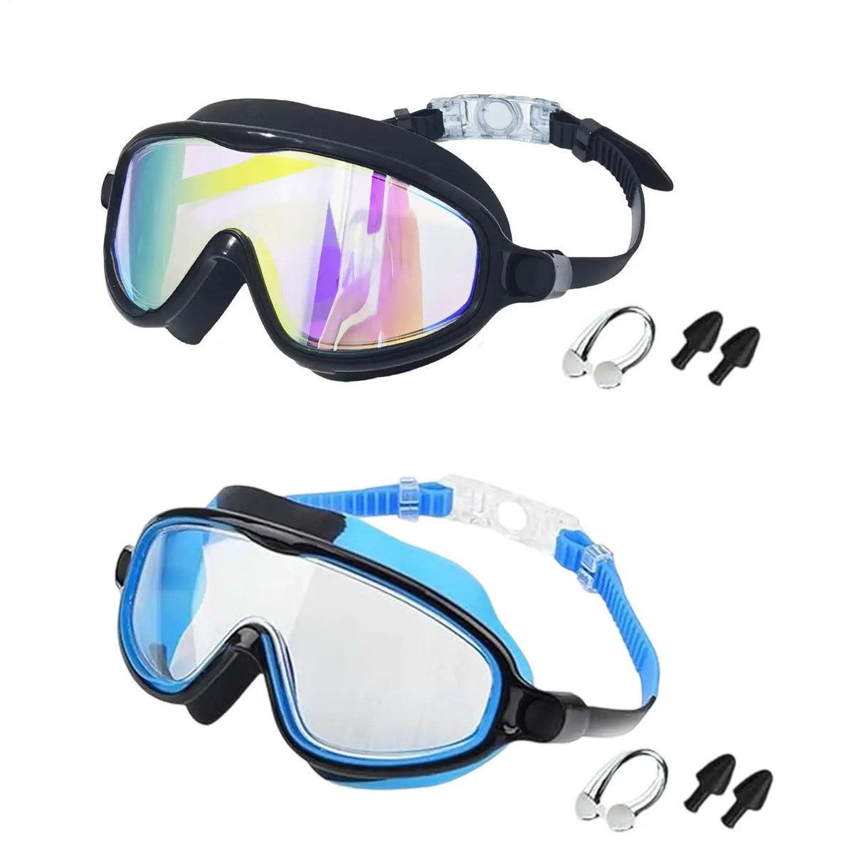 Kids Anti-Fog Swim Goggles – Wide View Silicone Swimming Glasses