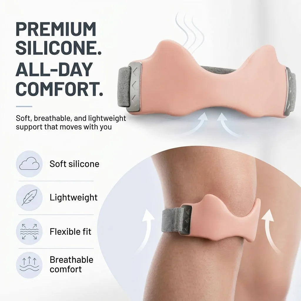 Adjustable Patella Knee Strap – Silicone Pad Tendon Support Band