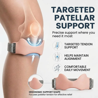 Adjustable Patella Knee Strap – Silicone Pad Tendon Support Band