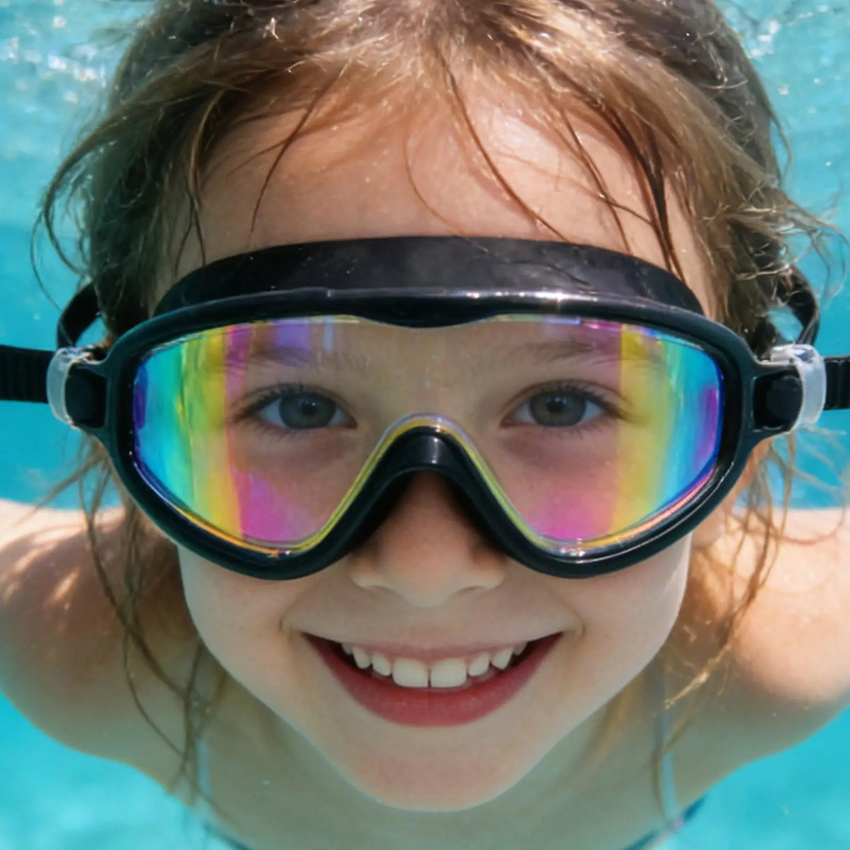 Kids Anti-Fog Swim Goggles – Wide View Silicone Swimming Glasses
