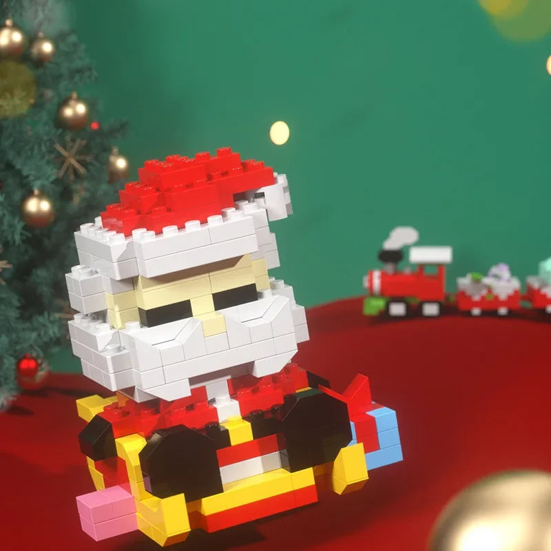 Christmas Micro Building Blocks – Santa & Reindeer DIY Decoration Toy