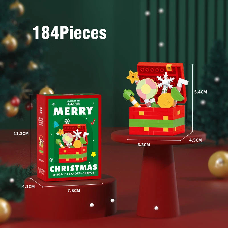 Christmas Micro Building Blocks – Santa & Reindeer DIY Decoration Toy