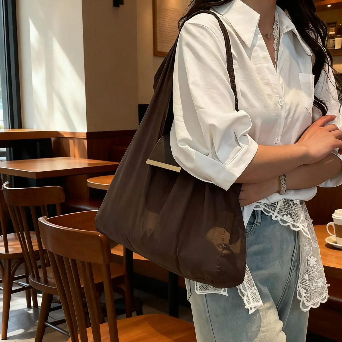 Foldable Mini Tote Bag with Keychain – Lightweight Reusable Shopping Bag