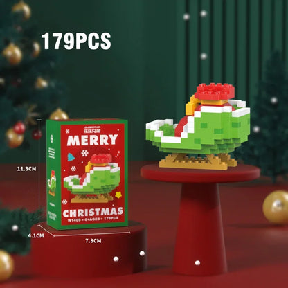 Christmas Micro Building Blocks – Santa & Reindeer DIY Decoration Toy