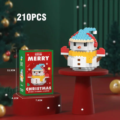 Christmas Micro Building Blocks – Santa & Reindeer DIY Decoration Toy